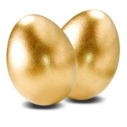 Steigt Gold - Goldene Ostereier