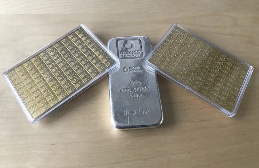 Gold und Silber - Goldtafeln & Silberbarren
